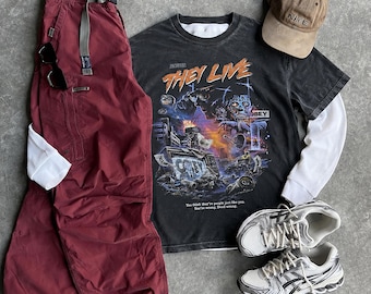 They Live Movie Shirt | Vintage John Carpenter Horror Tee | Retro Obey Sci-Fi Graphic