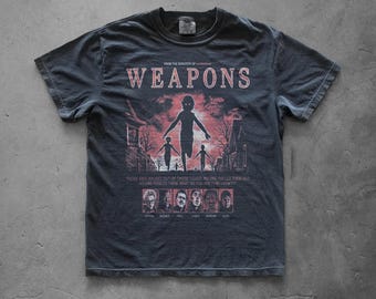 Weapons Horror Movie Shirt Vintage Thriller Film Graphic Dark Aesthetic Tee