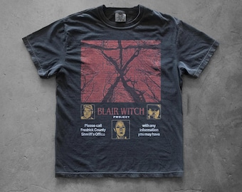 Camiseta de El proyecto de la bruja de Blair, camiseta de terror vintage de los 90, regalo de película de culto
