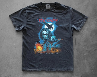The Crow Shirt | Vintage 90s Gothic Movie Graphic Tee | Cult Film T-Shirt