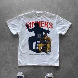 Camiseta estampada de la película Sinners, camiseta pirata de película de terror, regalo de película de miedo vintage
