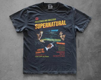 Supernatural Vintage Graphic T-Shirt | Winchester Brothers TV Series Tee | Retro Horror Shirt