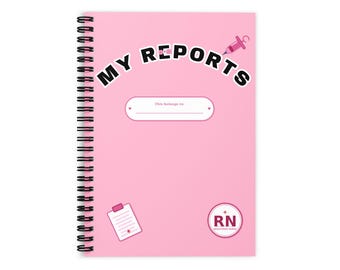 Cahier d'infirmière | « Mes rapports » à reliure spirale | Papeterie pour étudiants autorisés