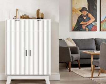 Fluted Shoe Cabinet Entryway Organizer Hidden Storage Rack Drawers Shelves Hallway Furniture Modern