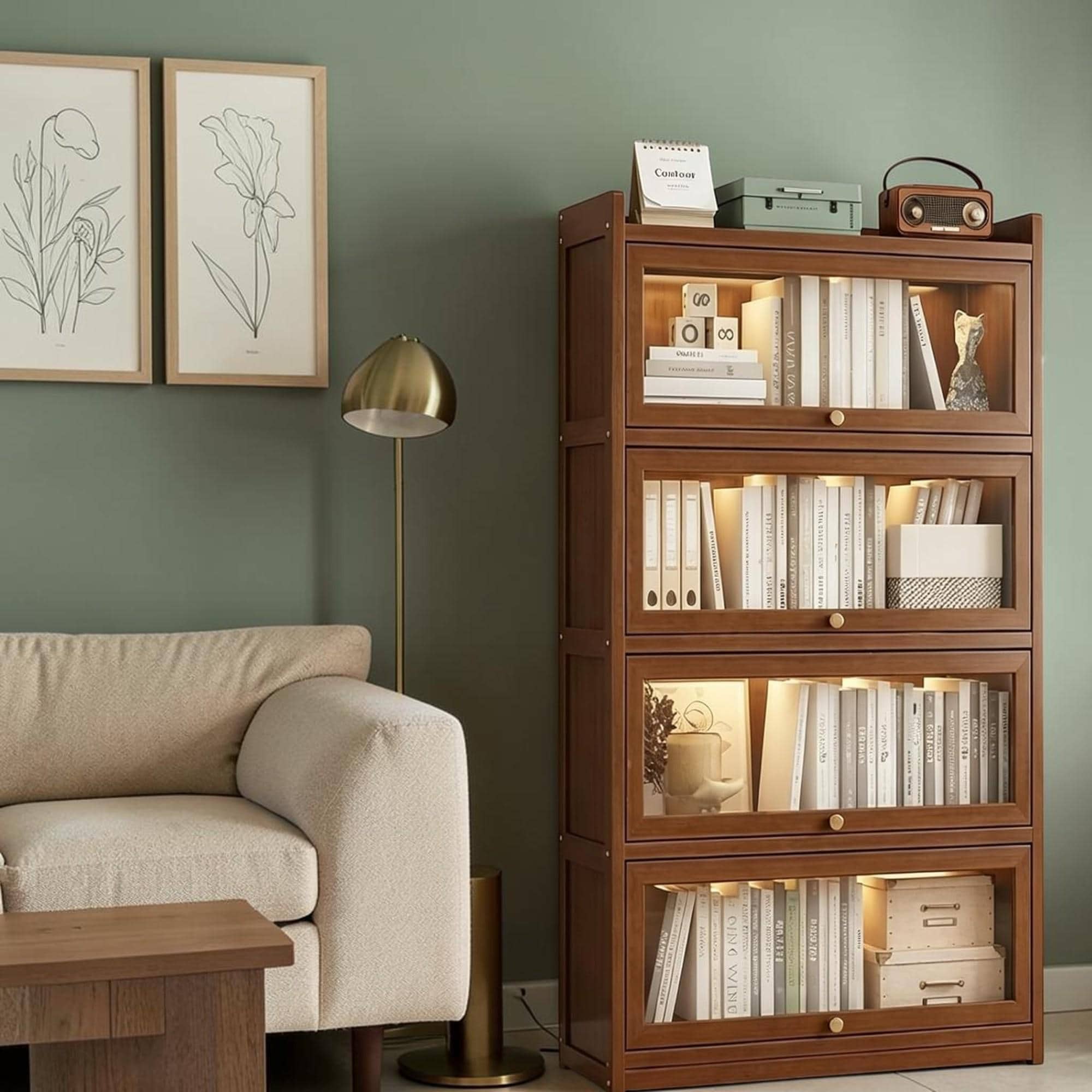 Antique Bookcase 4 Tier - Etsy