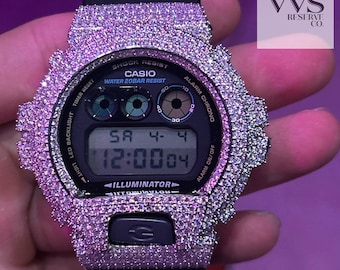 VVS1 Moissanite Custom Iced Out Watch - Authentic Hand Set Stones