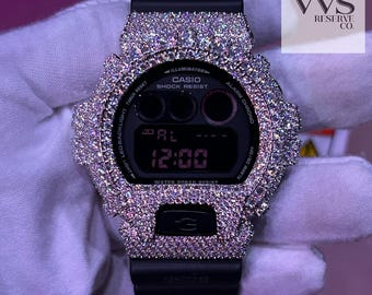 VVS1 Moissanite Custom Iced Out Watch - Authentic Hand Set Stones