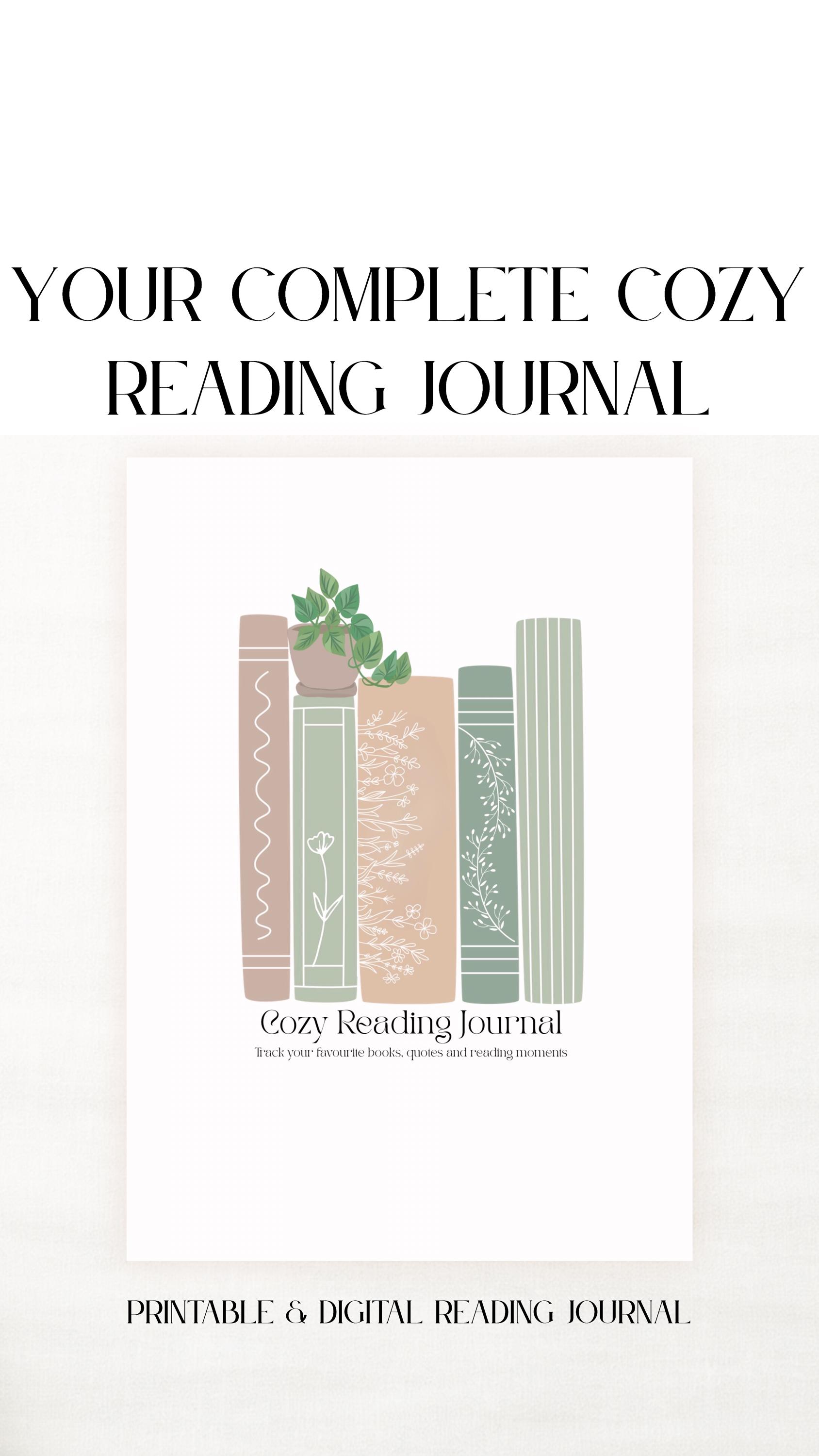 Cozy Reading Journal Printable | Book Tracker PDF | Book Log Planner ...