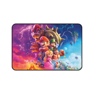 Mario Characters Desk Mat | Mario Princess Luigi Bowseer Gaming Mousepad
