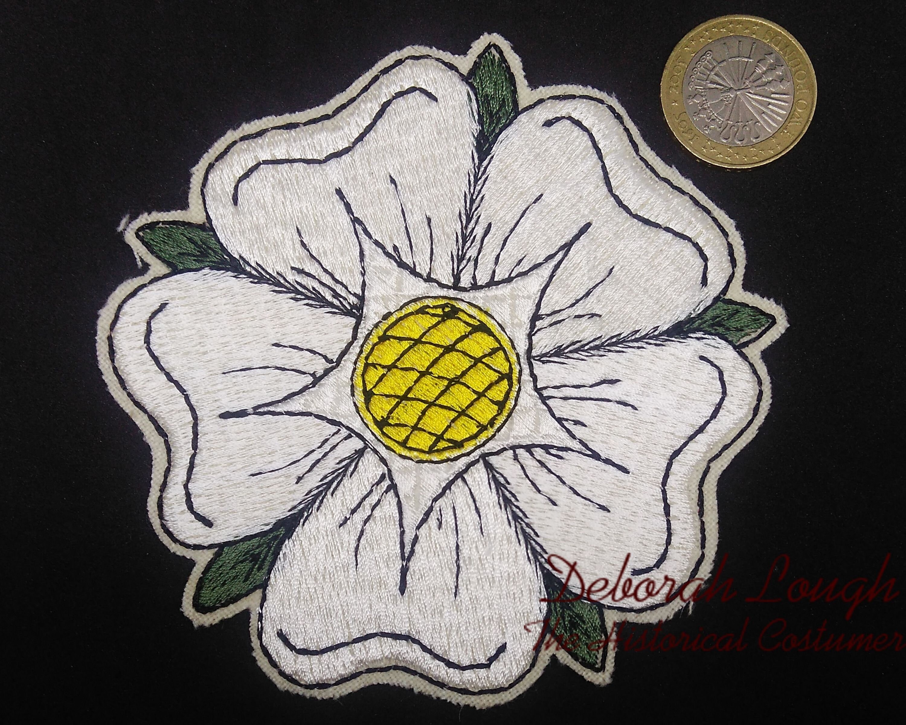 White Rose Livery Badge Medieval Heraldic Rose of York black Etsy UK