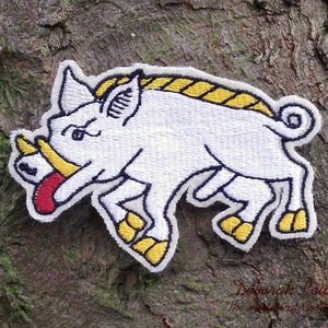 White Boar of Gloucester Yorkist Medieval Livery Badge Wars of the Roses - 2 sizes available