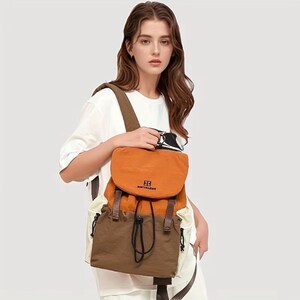 Japanese Patchwork Backpack | Minimalist Nylon Travel Bag, Laptop Commuter Bag