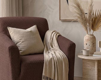 Jacquard Sessel Cover Stretch 1-er Sofa Bezug Elastischer Stuhl Husse Möbel Beschützer Waschbar