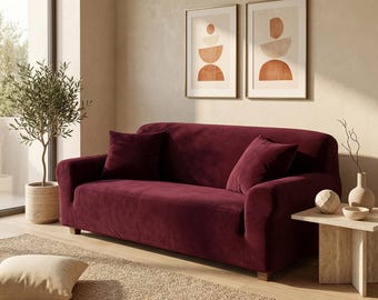 Samt Sofa Abdeckung Dicke Elastische Husse Plüsch Couch Schutz L Form Ecke