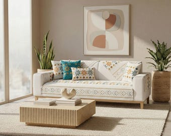 Nordic Chenille Sofa Cover rutschfest Couch Überwurf Haustierfreundlich L Form