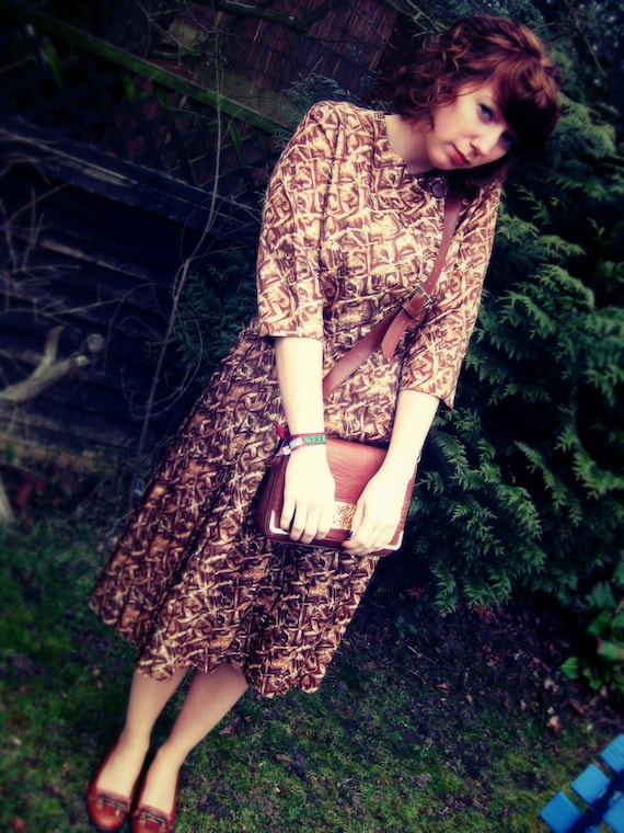 Vintage 1950's Abstract Day Dress