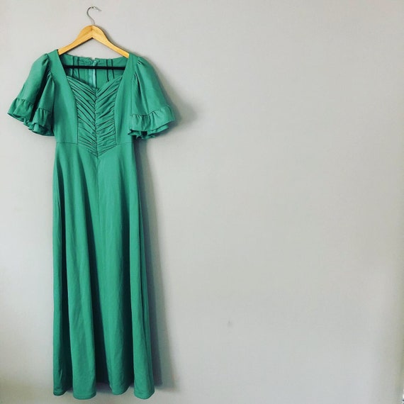 Vintage Sage Green Maxi Dress - Gem