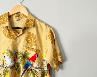 Vintage Hawaiian Parrot Shirt.
