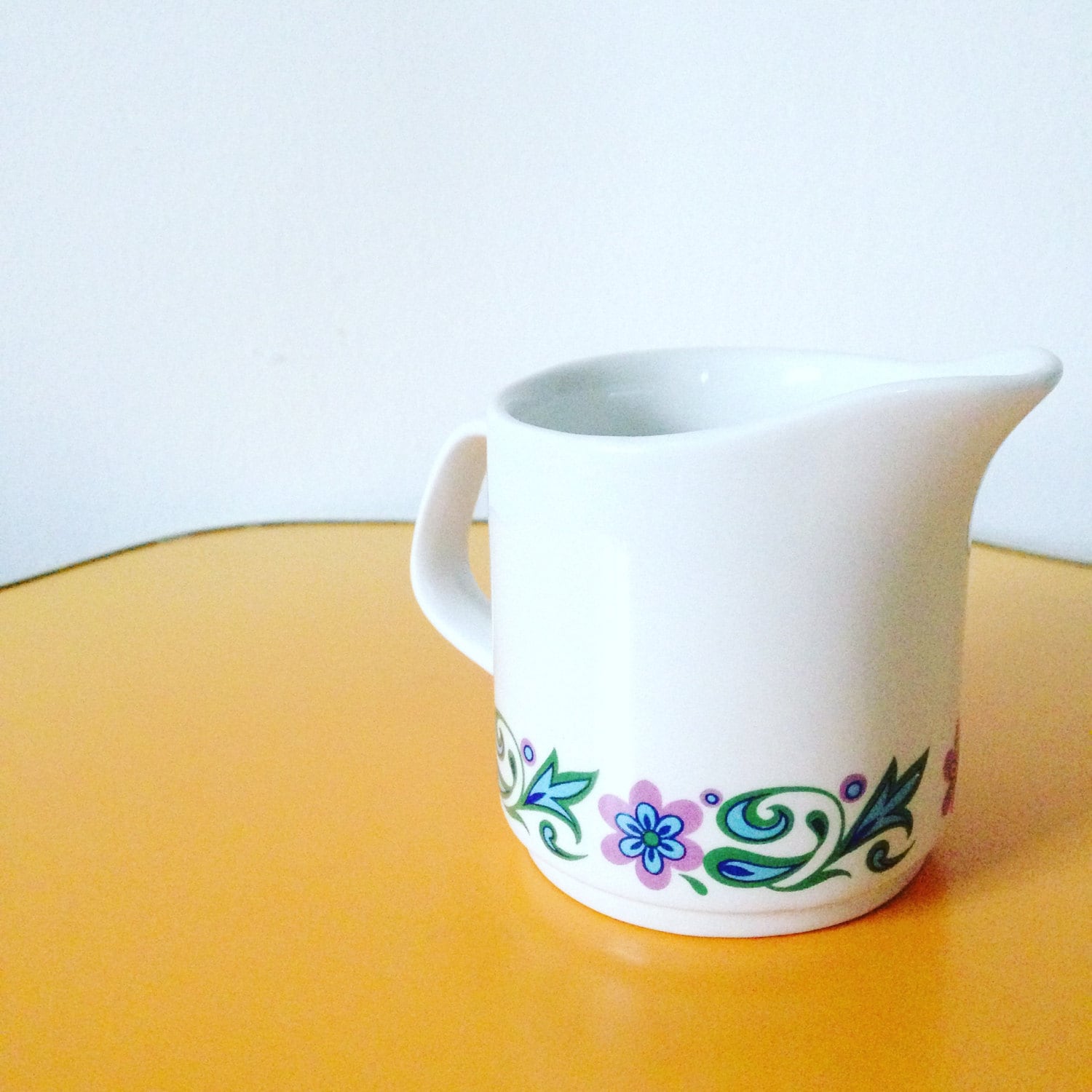 Vintage Floral Milk Jug Etsy