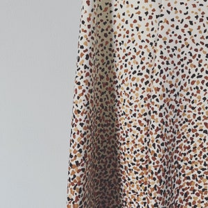 Brown dotty midi skirt - mid century - retro - geek - the breakfast club