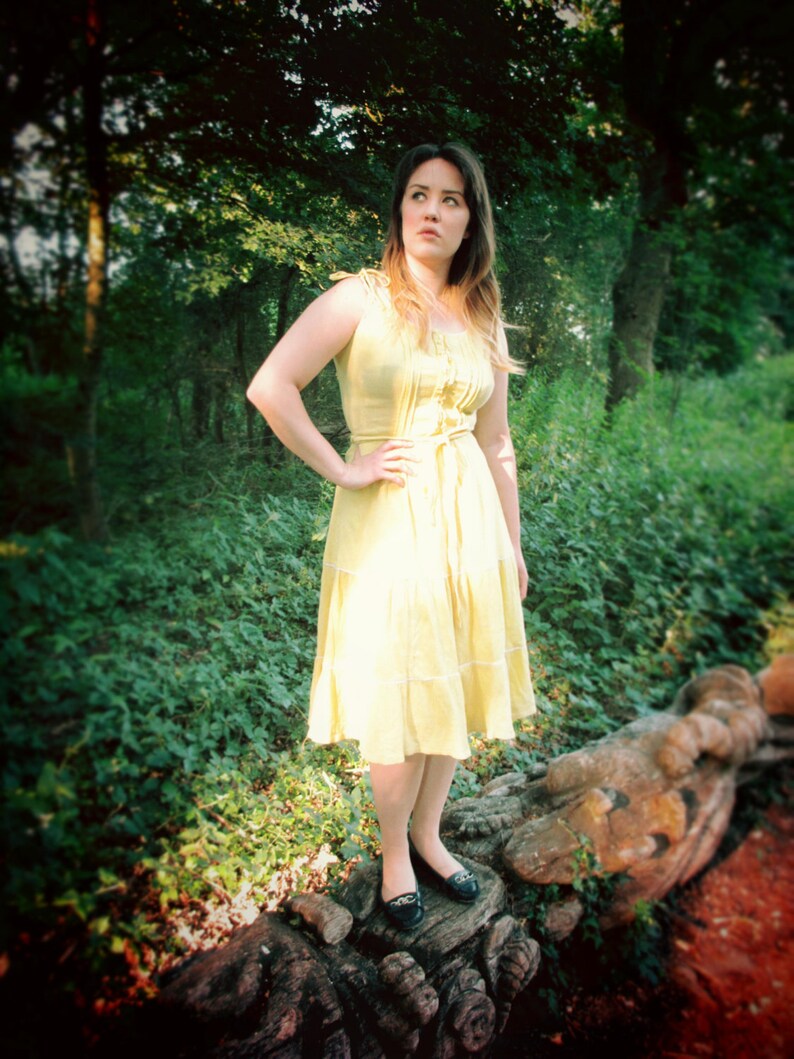 1970's Yellow Summer Dress image 2