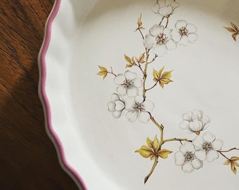 Heron Cross Pottery Blossom Flan / Quiche / Tart Dish