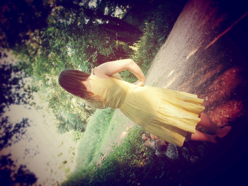 1970's Yellow Summer Dress image 3