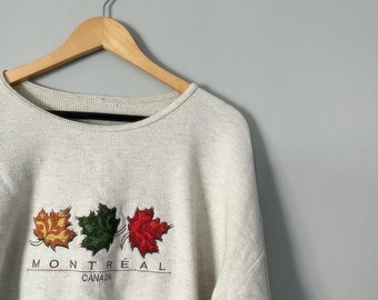 Vintage embroidered Montreal jumper