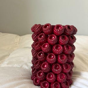 Handmade Raspberry Vase,Berry Vase, Unique Home Decor, Sculptural Vase, Modern Minimalist Decor, Gift for Her, Aesthetic Room Decor