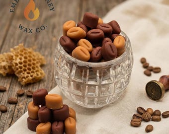 100 Hand-Poured Coffee Bean Wax Melts.  Handmade and Made to Order