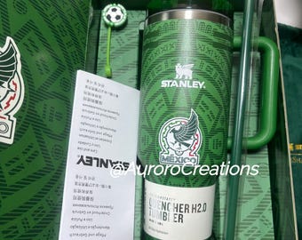 2026 World Cup Stanley Quencher 40oz Tumbler, Stainless Steel Insulated Water Bottle, Souvenir Gift
