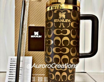 Bicchiere regalo da 40 once in acciaio inossidabile con incisione laser e logo della Stanley Cup dell'allenatore personalizzato.