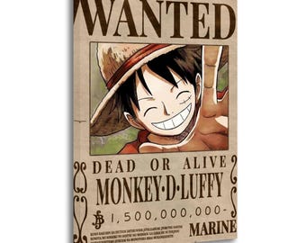 One Piece Monkey D. Ruffy Wollkt Poster Leinwand Wandkunst
