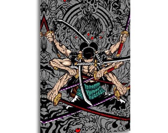 One Piece Roronoa Zoro Leinwanddruck - Anime Wandkunst Poster