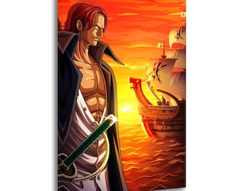 One Piece Shanks Leinwand Wand Kunst Poster Wohnzimmer Dekor