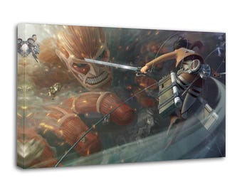 Attack on Titan Mikasa Ackerman Leinwanddruck: Anime Wandkunst Poster