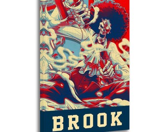 One Piece Brook Skeleton Leinwand Kunstdruck: Anime Wand Dekor Poster