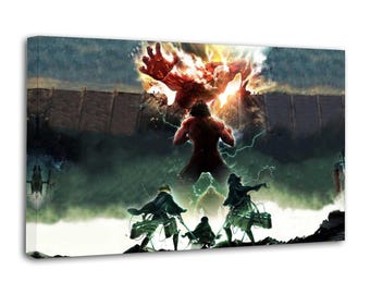 Attack On Titan Leinwand: 3D Kunstdruck Wohnzimmer Dekor