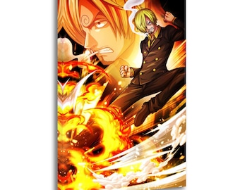 One Piece Sanji Leinwand: Anime 3D Druck, Wohnzimmer Dekor