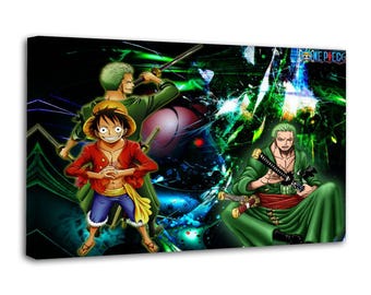 One Piece Luffy Zoro Anime Leinwand Druck Wand Kunst Poster Home Decor