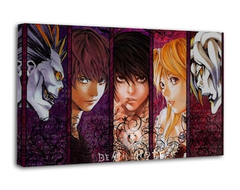 death note official art Painting On Canvas Wall Art Poster Picture Print Living Room Walls Decor Home