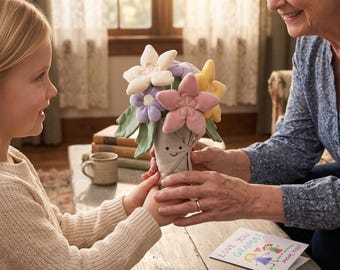 Jellycat Amuseable Bouquet of Flowers Plush — Birthday Gift for Her, A present for Children, Anniversary Keepsake, Home Accent