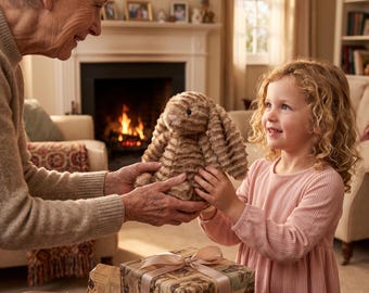 Jellycat Bashful Juniper Bunny Plush — Birthday Gift for Her, A present for Children, Anniversary Keepsake, a Charming Home Accent
