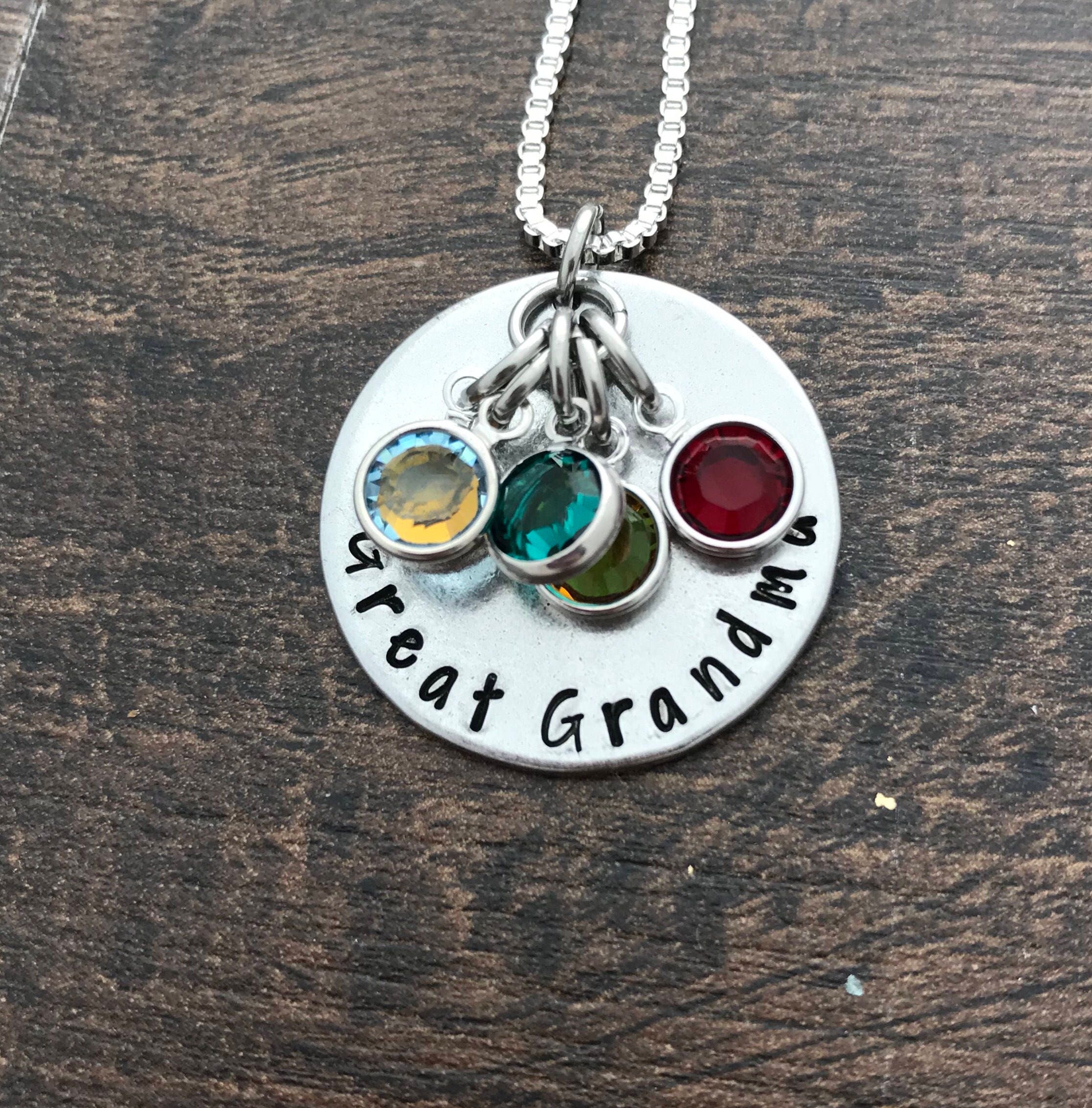 Grandma Necklace. Hand stamped necklace. Gift for grandma. Etsy