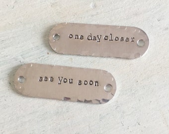 Deployment Gift. Military dog tags. One day Closer. See you soon. Deployment care package. Gift for husband. Soldier Gift. Long Distance