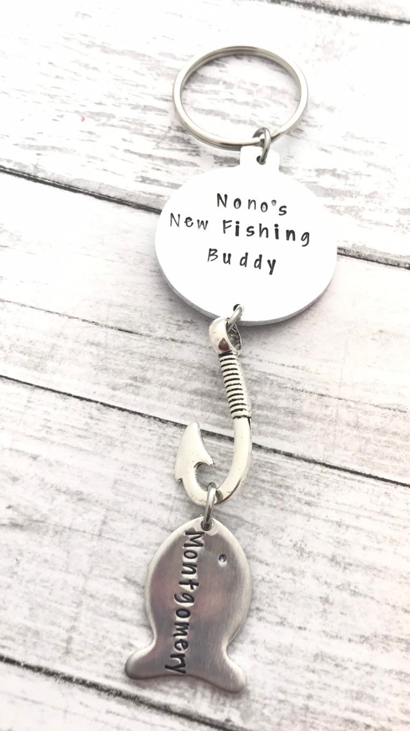 Personalized keychain for Grandpa. Fishing Key chain. Gift Etsy