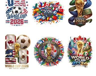 6 USA World Cup 2026 Bunle PNG, Soccer Shirt Design, Patriotic USA Soccer Graphic, Sublimation Design, Football Fan Shirt