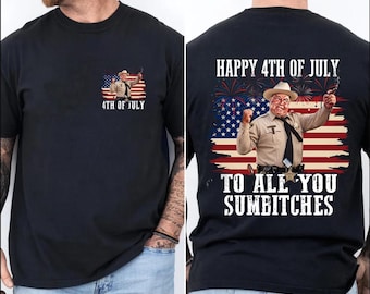 Happy 4th of July to All You Sumbitches PNG, Retro Patriotic Movie Quote Design, Smokey and the Bandit Inspired PNG