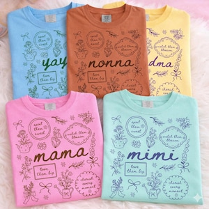 Pacchetto PNG Floral Mama, PNG Cottagecore Retro Mama, Design Best Mom Ever, PNG Grandma Yaya Mimi, Clipart per sublimazione per la festa della mamma