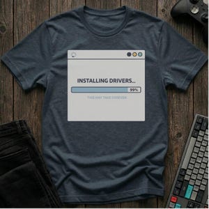 99% Fortschrittsbalken T-Shirt | Tech Humor Computer Grafik